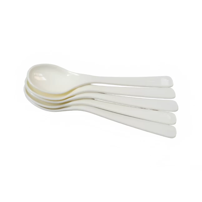 طقم ملاعق بلاستيك، 5 قطع - متعدد الألوان